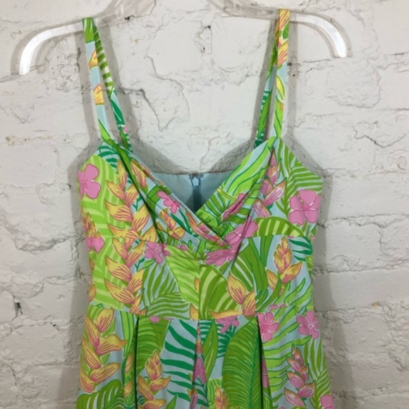 Lilly Pulitzer Tropical Palm Leaf Print Dress - Picture 3 of 4